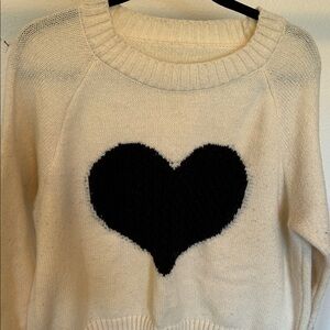 Cozy Cream Heart Sweater